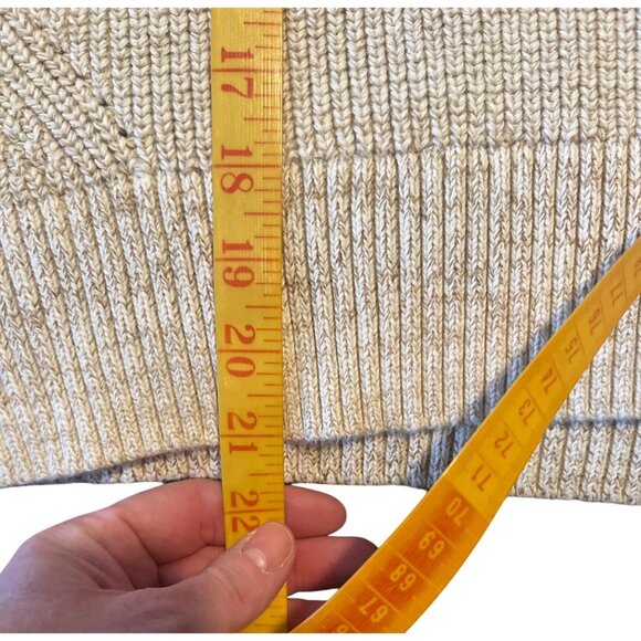 Duluth Trading Co XXL Beige Crewneck Sweater Heavy Knit Cotton Blend - Picture 5 of 7